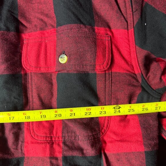 Red Head Men's Shirt Jacket Red Black Flannel Plaid Sherpa Lined Size 2XL - Picture 13 of 13